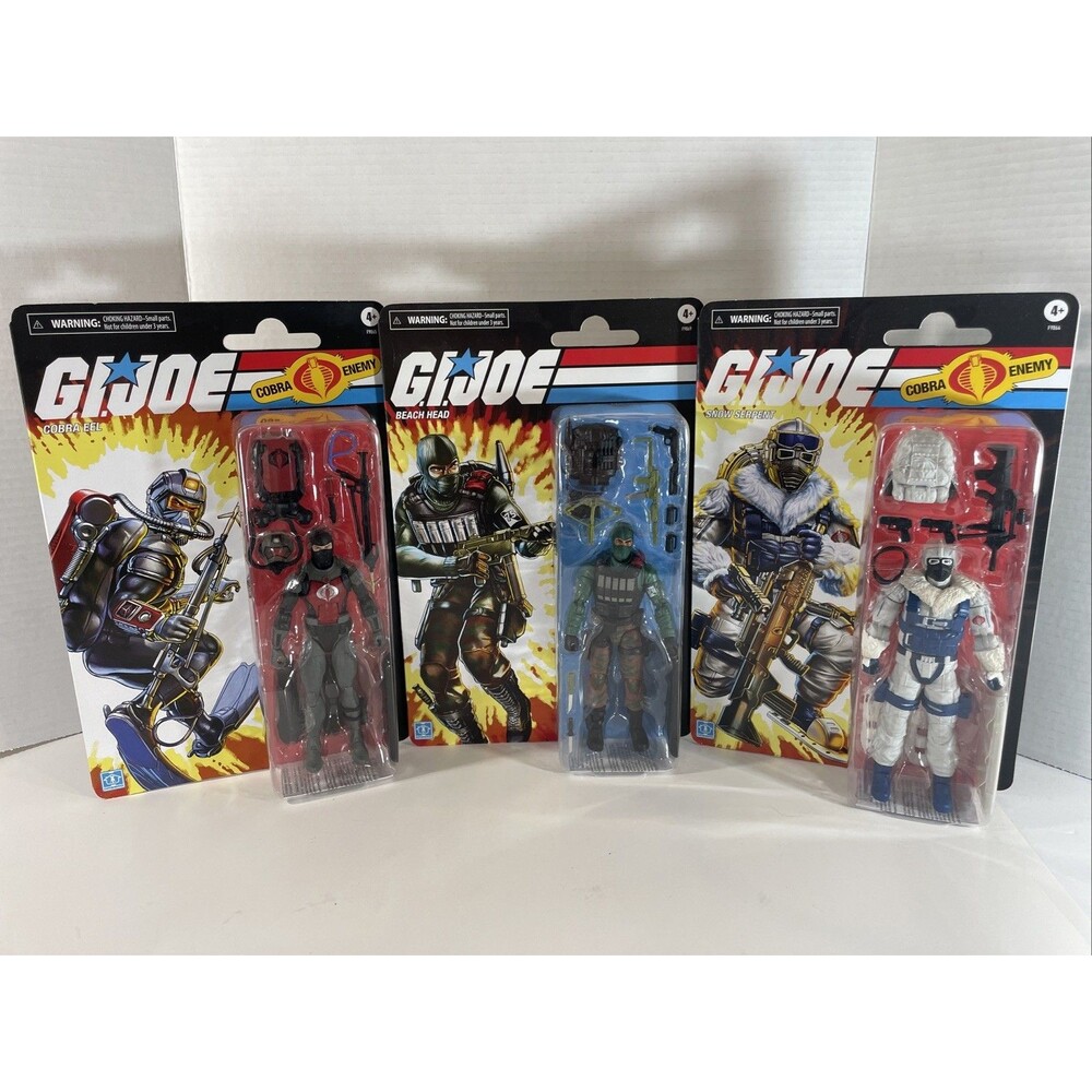 G.I. Joe Classified Retro Wave 2 Set of 3 Cobra Eel Beach Head Snow Serpent